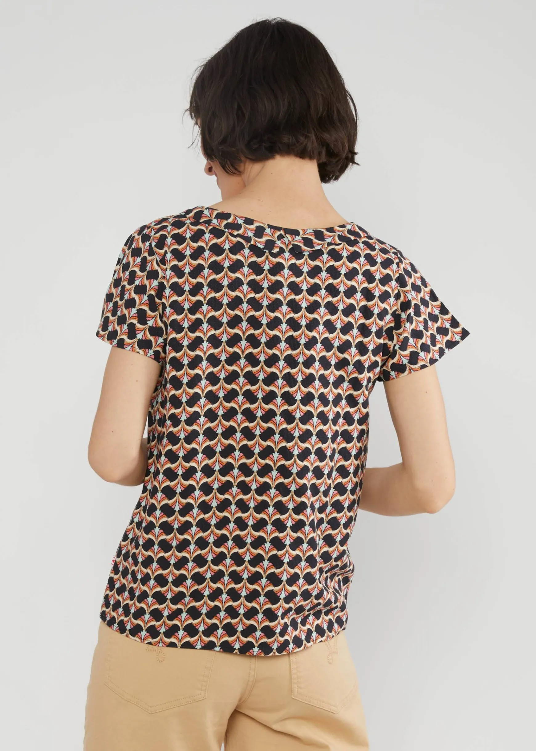 Damen Blutsgeschwister T-Shirts|V-Ausschnitt|Sommerbluse Feed the Birds