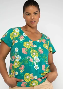 Damen Blutsgeschwister T-Shirts|V-Ausschnitt|Sommerbluse Feed the Birds