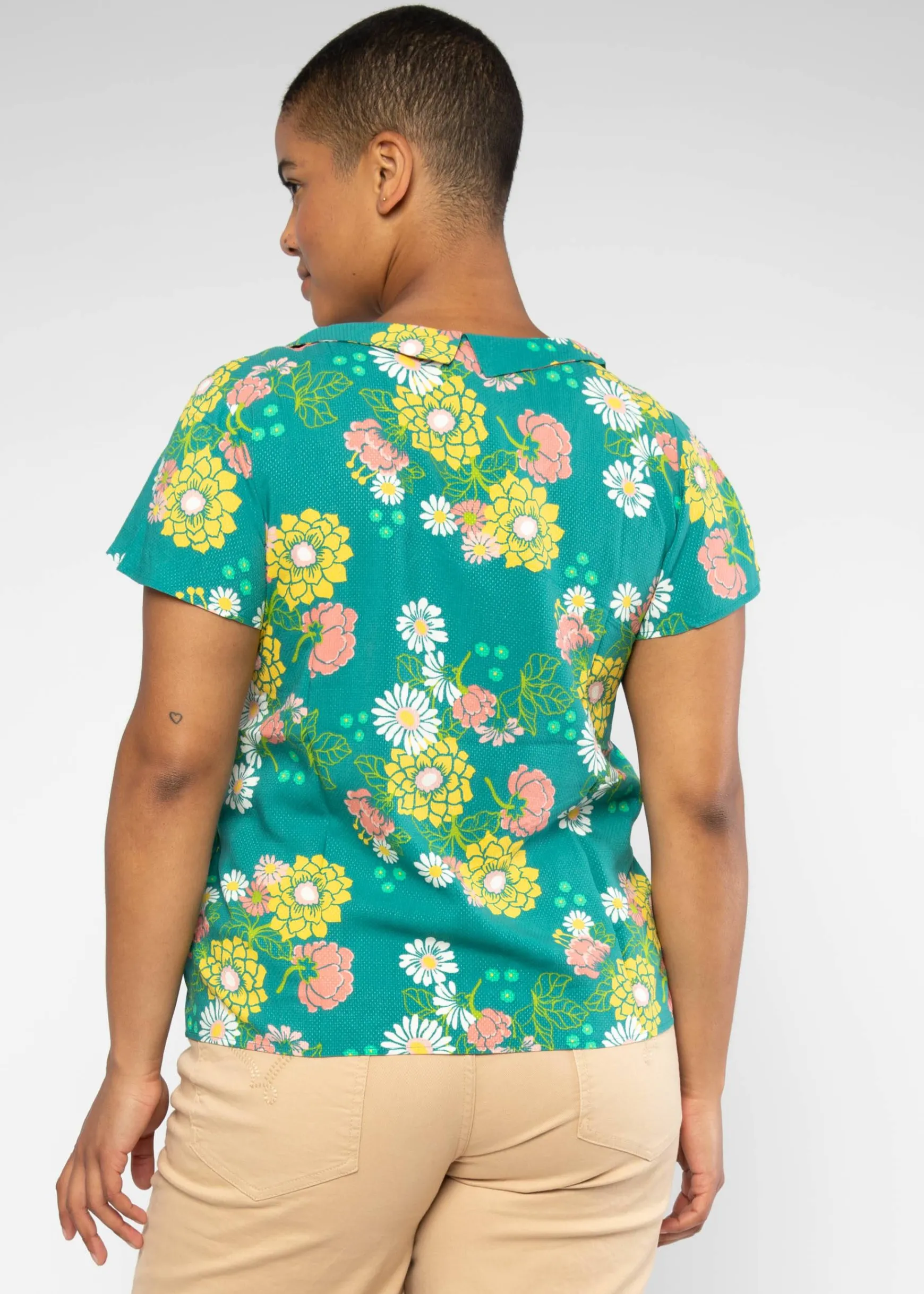 Damen Blutsgeschwister T-Shirts|V-Ausschnitt|Sommerbluse Feed the Birds