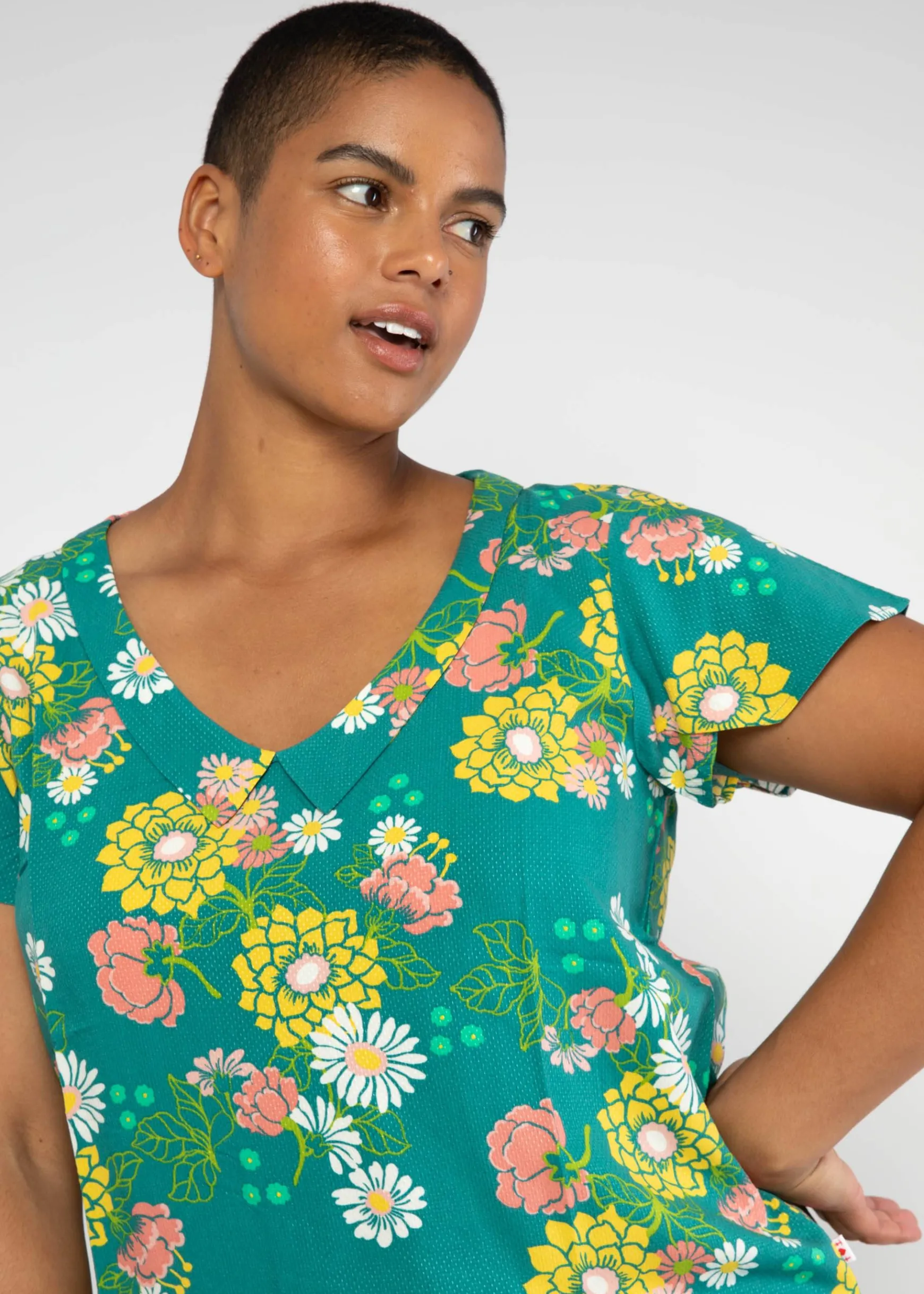 Damen Blutsgeschwister T-Shirts|V-Ausschnitt|Sommerbluse Feed the Birds