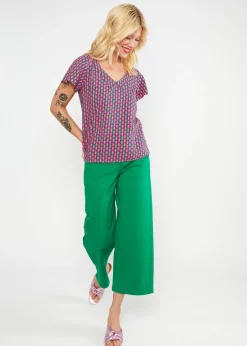 Damen Blutsgeschwister T-Shirts|V-Ausschnitt|Sommerbluse Feed the Birds