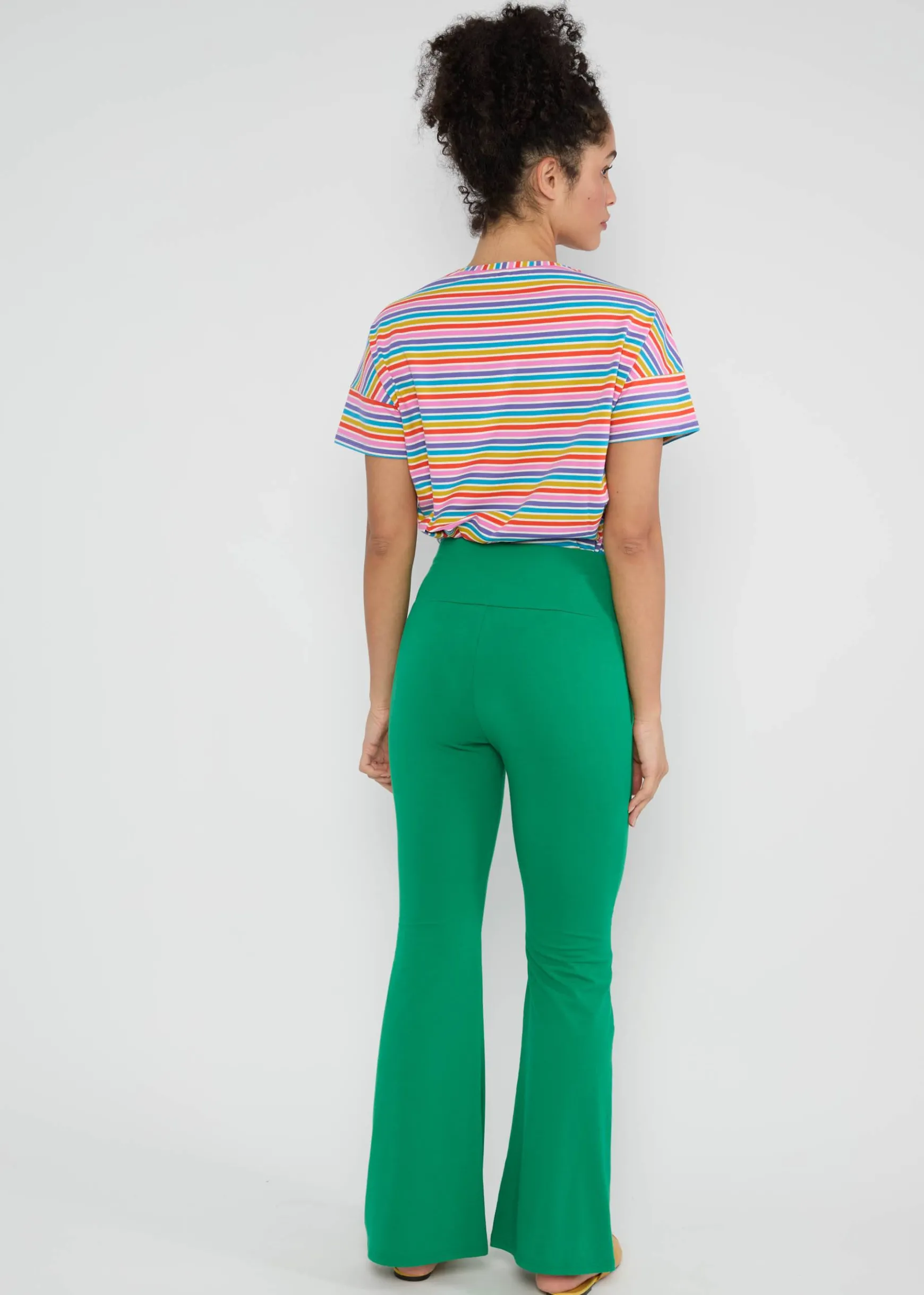 Damen Blutsgeschwister Stoffhosen|Sommerhosen|Sommerhose Logo Easy Flared