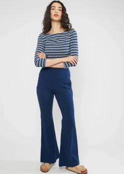 Damen Blutsgeschwister Stoffhosen|Sommerhosen|Sommerhose Logo Easy Flared