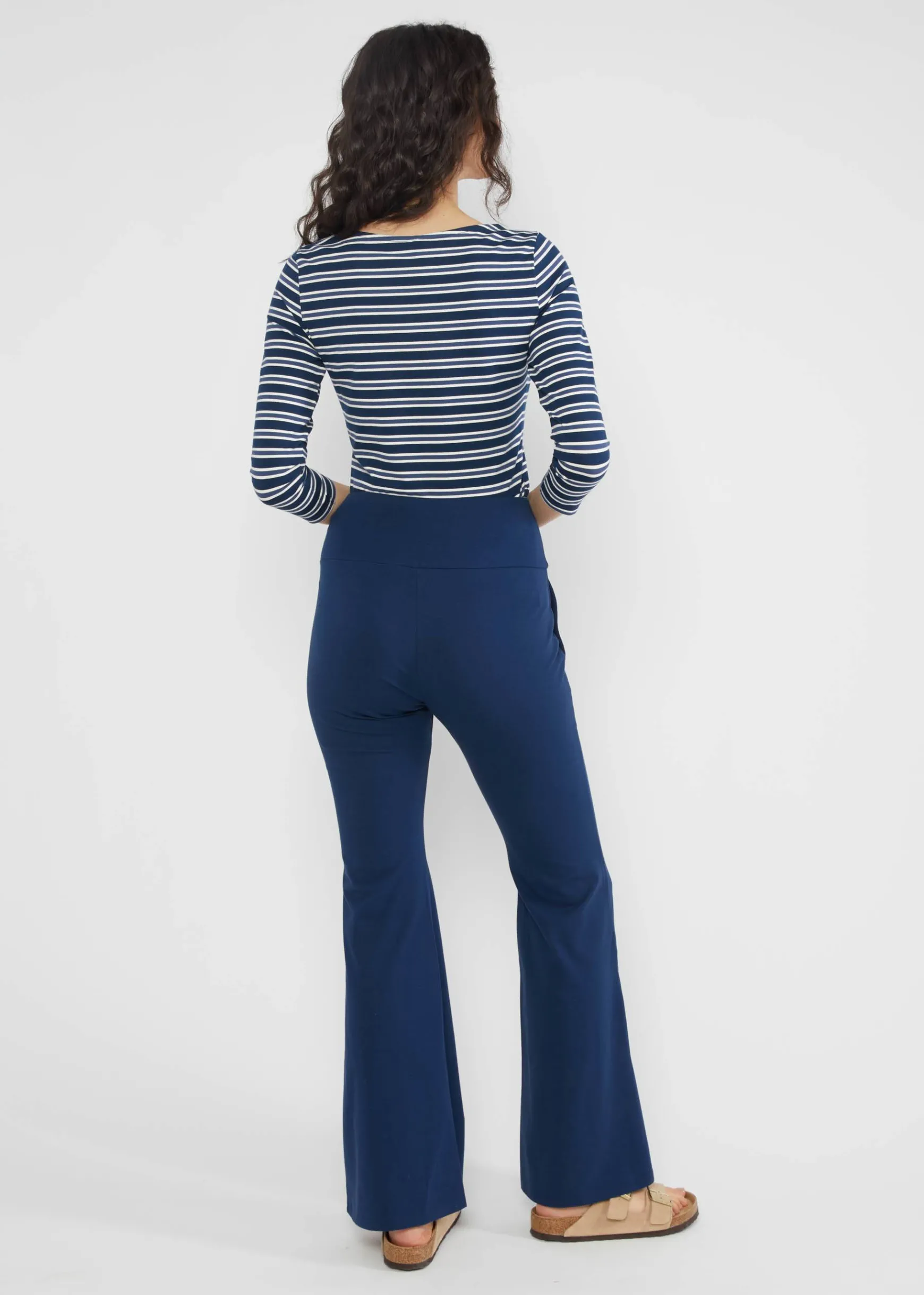 Damen Blutsgeschwister Stoffhosen|Sommerhosen|Sommerhose Logo Easy Flared