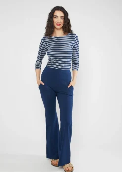 Damen Blutsgeschwister Stoffhosen|Sommerhosen|Sommerhose Logo Easy Flared