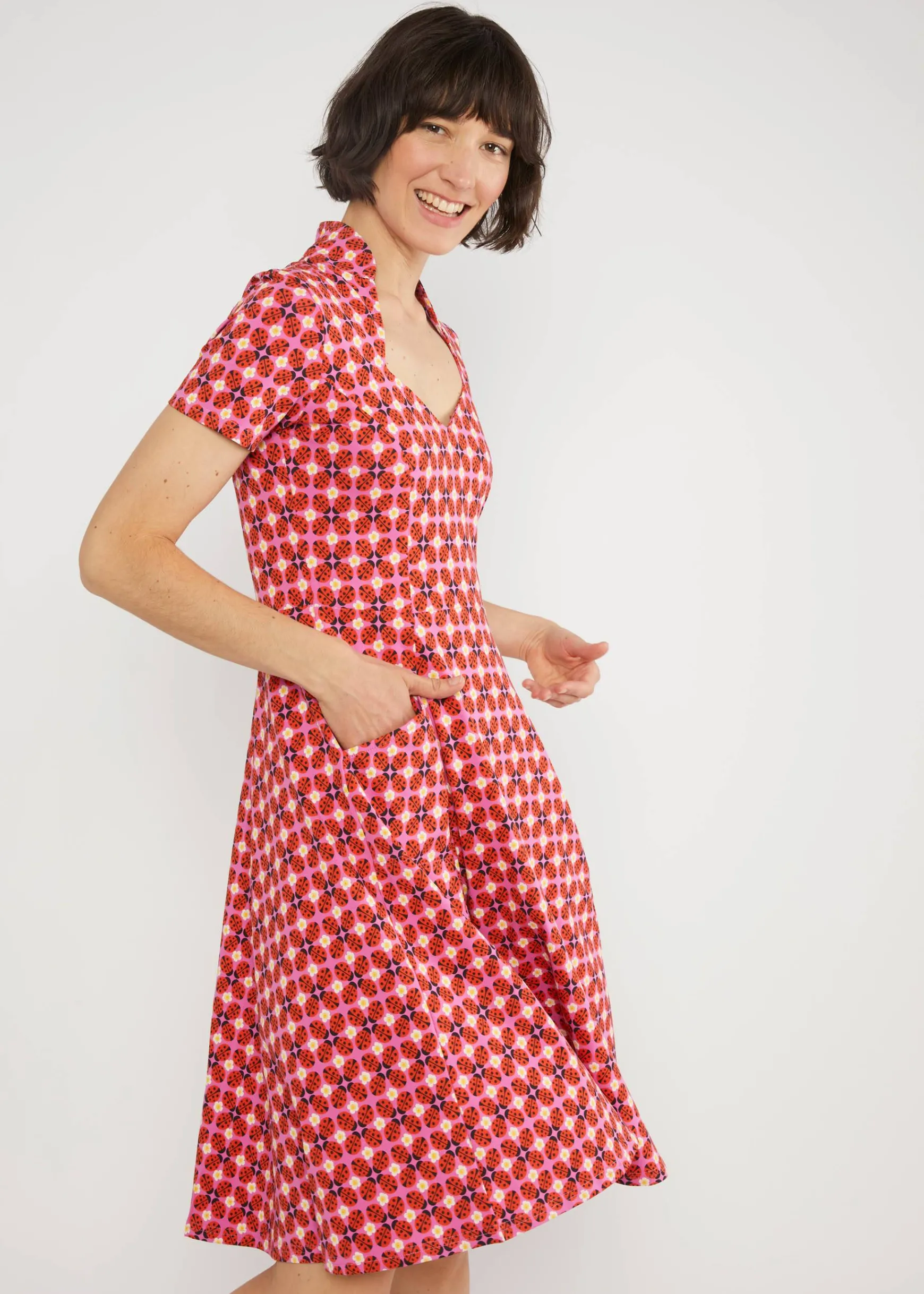 Damen Blutsgeschwister Jerseykleider|Knielange Kleider|Sommerkleid Gracious Allure