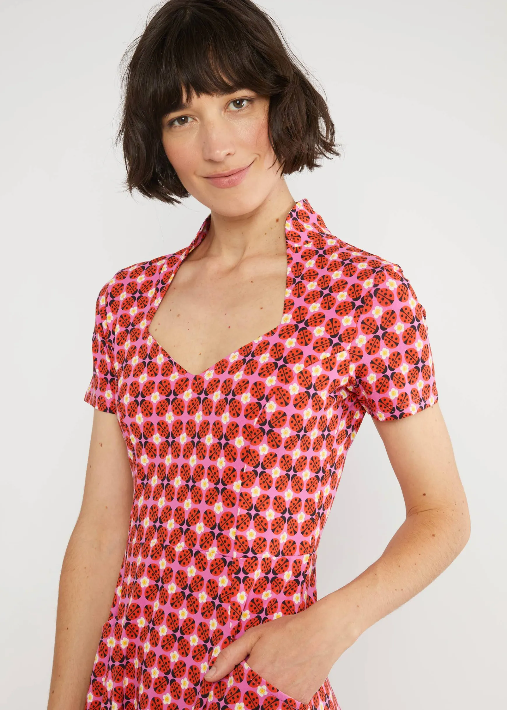 Damen Blutsgeschwister Jerseykleider|Knielange Kleider|Sommerkleid Gracious Allure