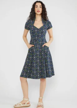 Damen Blutsgeschwister Jerseykleider|Knielange Kleider|Sommerkleid Gracious Allure