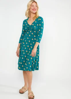 Damen Blutsgeschwister Jerseykleider|Knielange Kleider|Sommerkleid Hot Knot Power