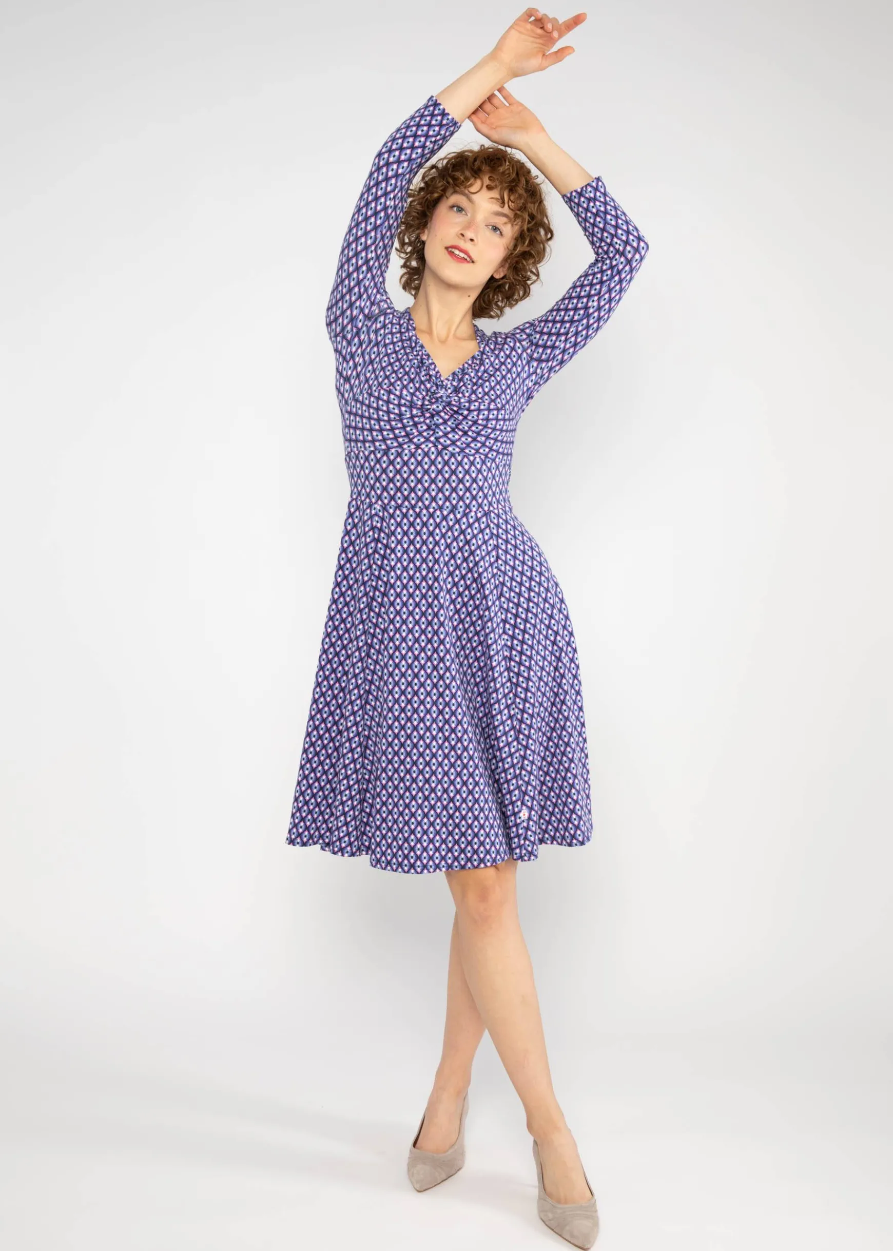 Damen Blutsgeschwister Jerseykleider|Knielange Kleider|Sommerkleid Hot Knot Power