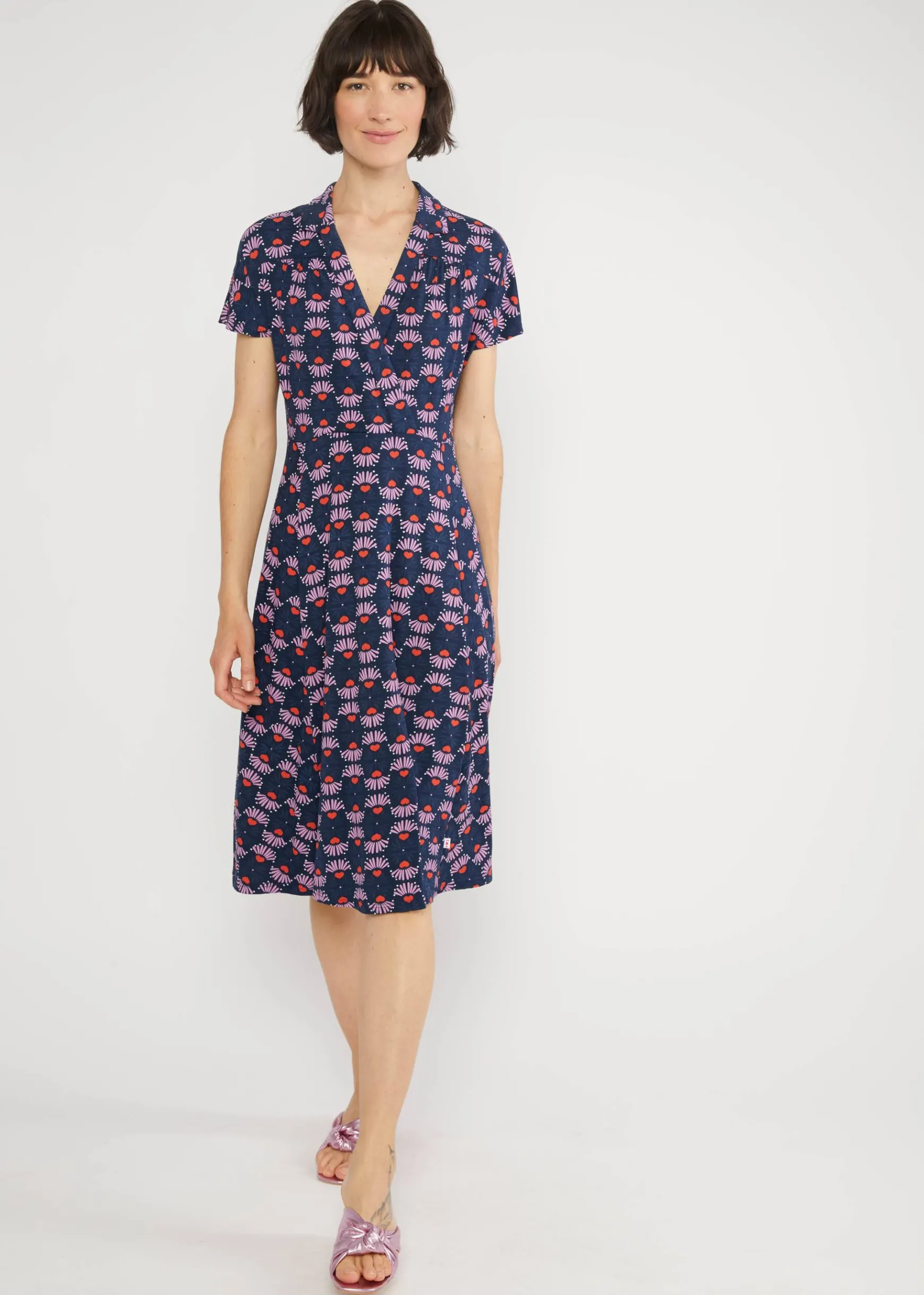 Damen Blutsgeschwister Jerseykleider|Knielange Kleider|Sommerkleid Hu00E9doniste d'u00C9tu00E9