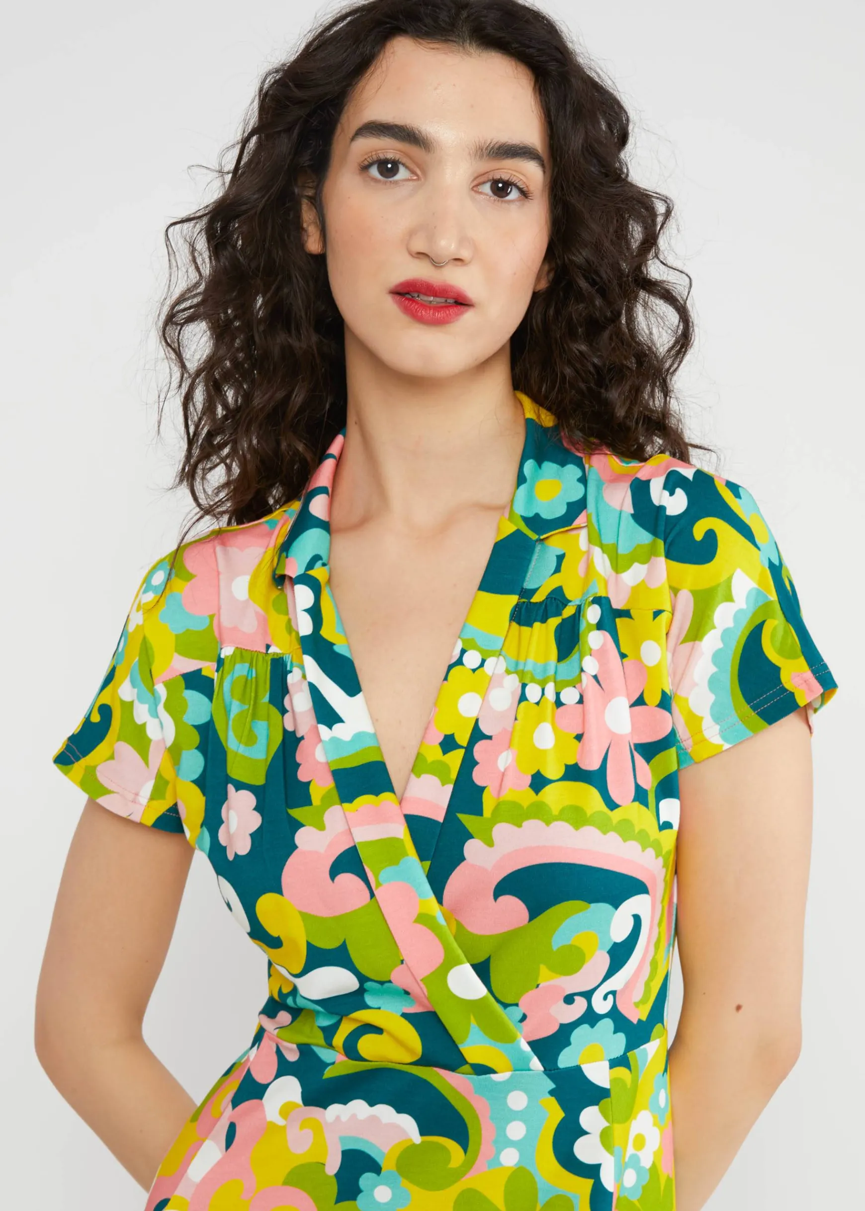 Damen Blutsgeschwister Jerseykleider|Knielange Kleider|Sommerkleid Hu00E9doniste d'u00C9tu00E9