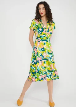 Damen Blutsgeschwister Jerseykleider|Knielange Kleider|Sommerkleid Hu00E9doniste d'u00C9tu00E9
