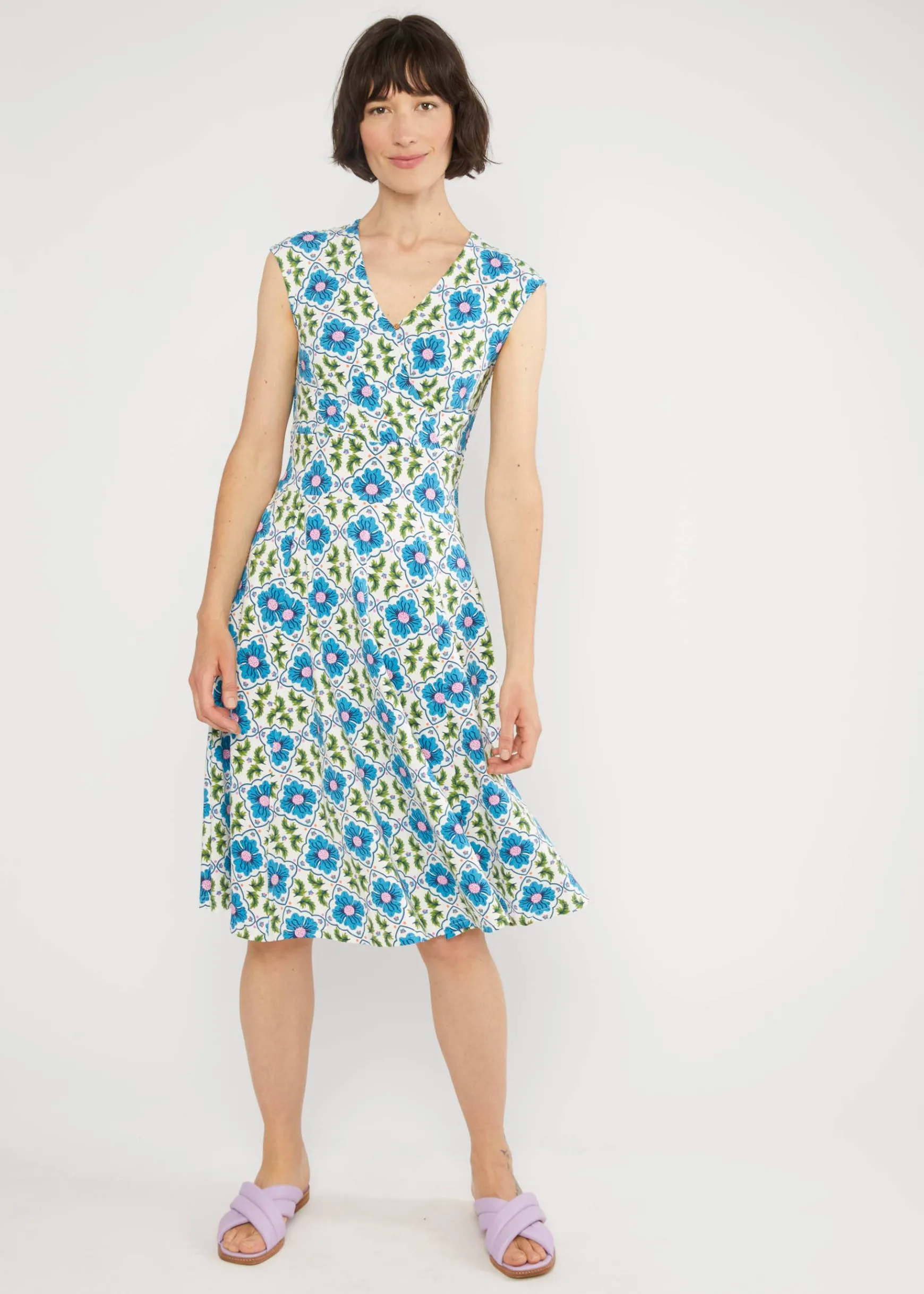 Damen Blutsgeschwister Jerseykleider|Knielange Kleider|Sommerkleid Shalala Tralala in Love
