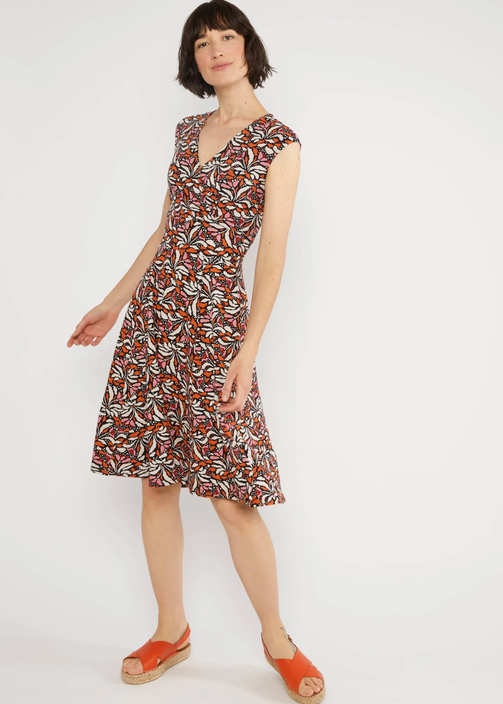 Damen Blutsgeschwister Jerseykleider|Knielange Kleider|Sommerkleid Shalala Tralala in Love
