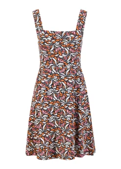 Damen Blutsgeschwister Jerseykleider|Knielange Kleider|Sommerkleid Strapteaserette