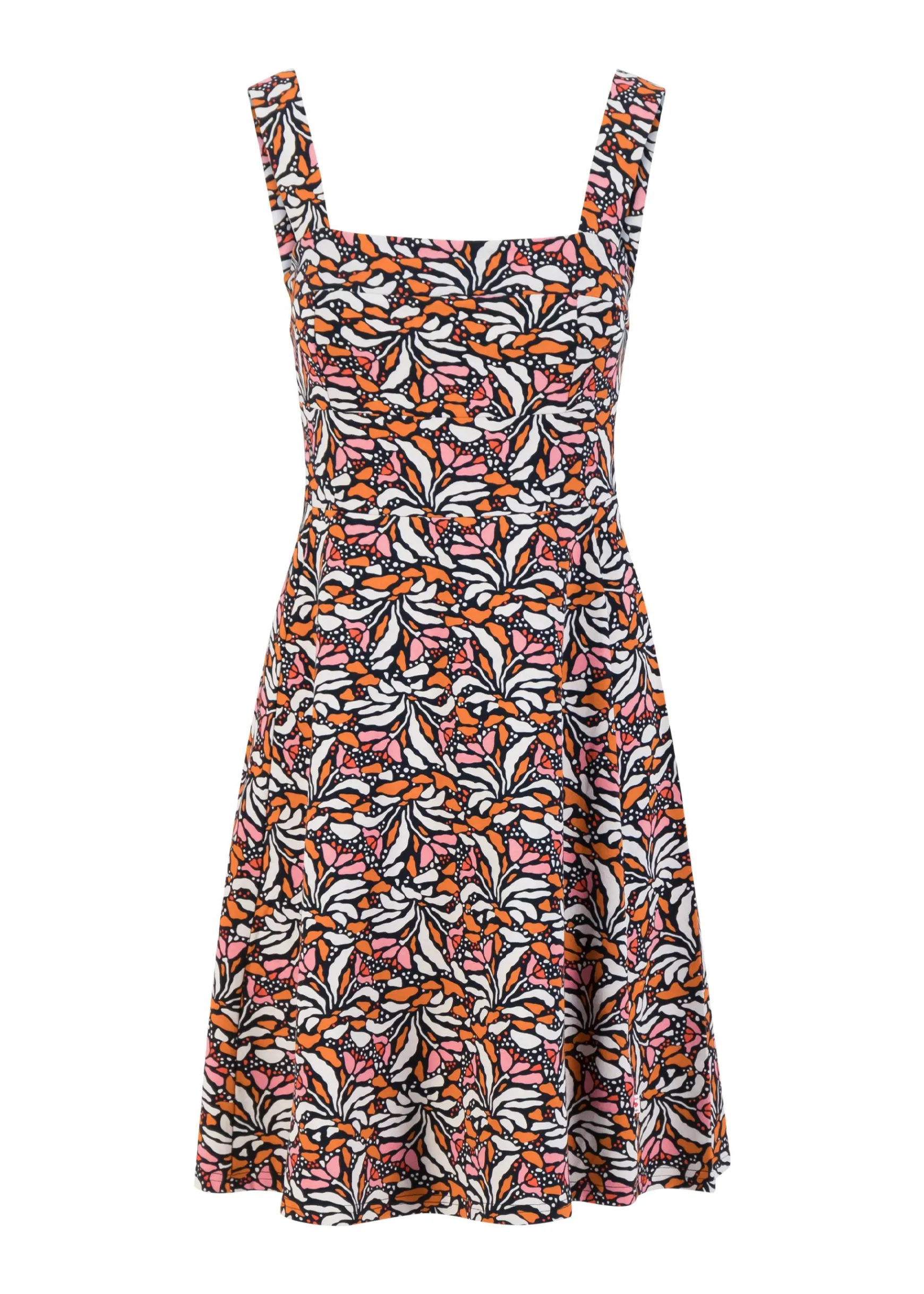 Damen Blutsgeschwister Jerseykleider|Knielange Kleider|Sommerkleid Strapteaserette