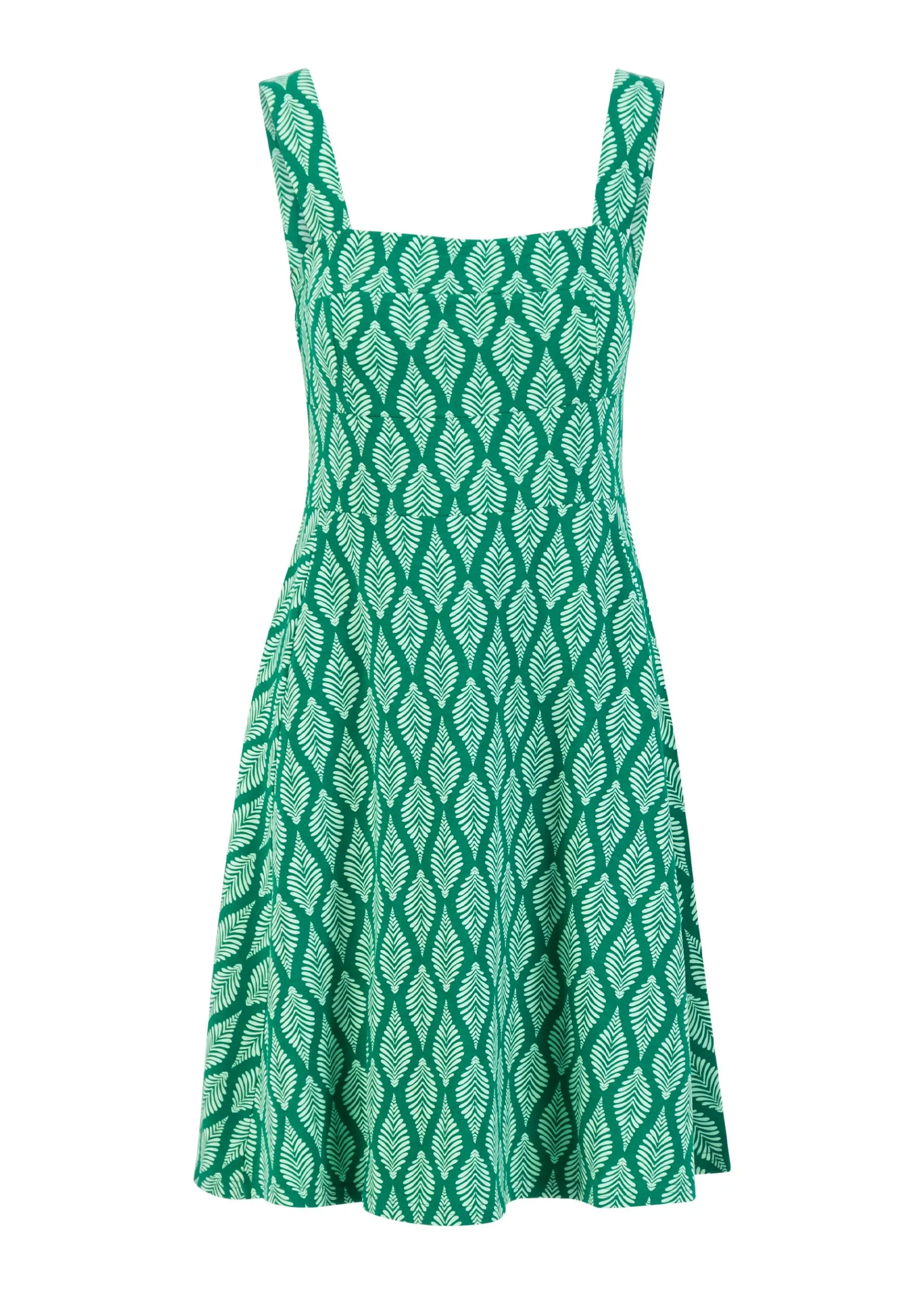 Damen Blutsgeschwister Jerseykleider|Knielange Kleider|Sommerkleid Strapteaserette