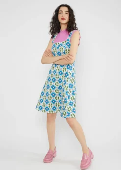 Damen Blutsgeschwister Jerseykleider|Knielange Kleider|Sommerkleid Strapteaserette