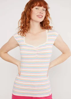 Damen Blutsgeschwister Tops|Streifenshirt Let Romance Rule