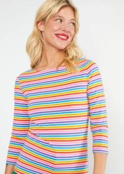 Damen Blutsgeschwister 3/4-Arm|Rundhals|Streifenshirt Oh Marine