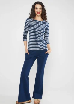 Damen Blutsgeschwister 3/4-Arm|Rundhals|Streifenshirt Oh Marine