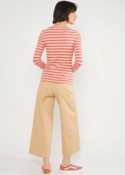 Damen Blutsgeschwister 3/4-Arm|Rundhals|Streifenshirt Oh Marine