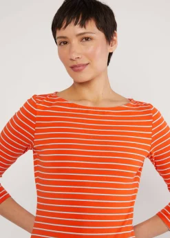 Damen Blutsgeschwister 3/4-Arm|Rundhals|Streifenshirt Oh Marine