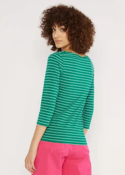 Damen Blutsgeschwister 3/4-Arm|Rundhals|Streifenshirt Oh Marine