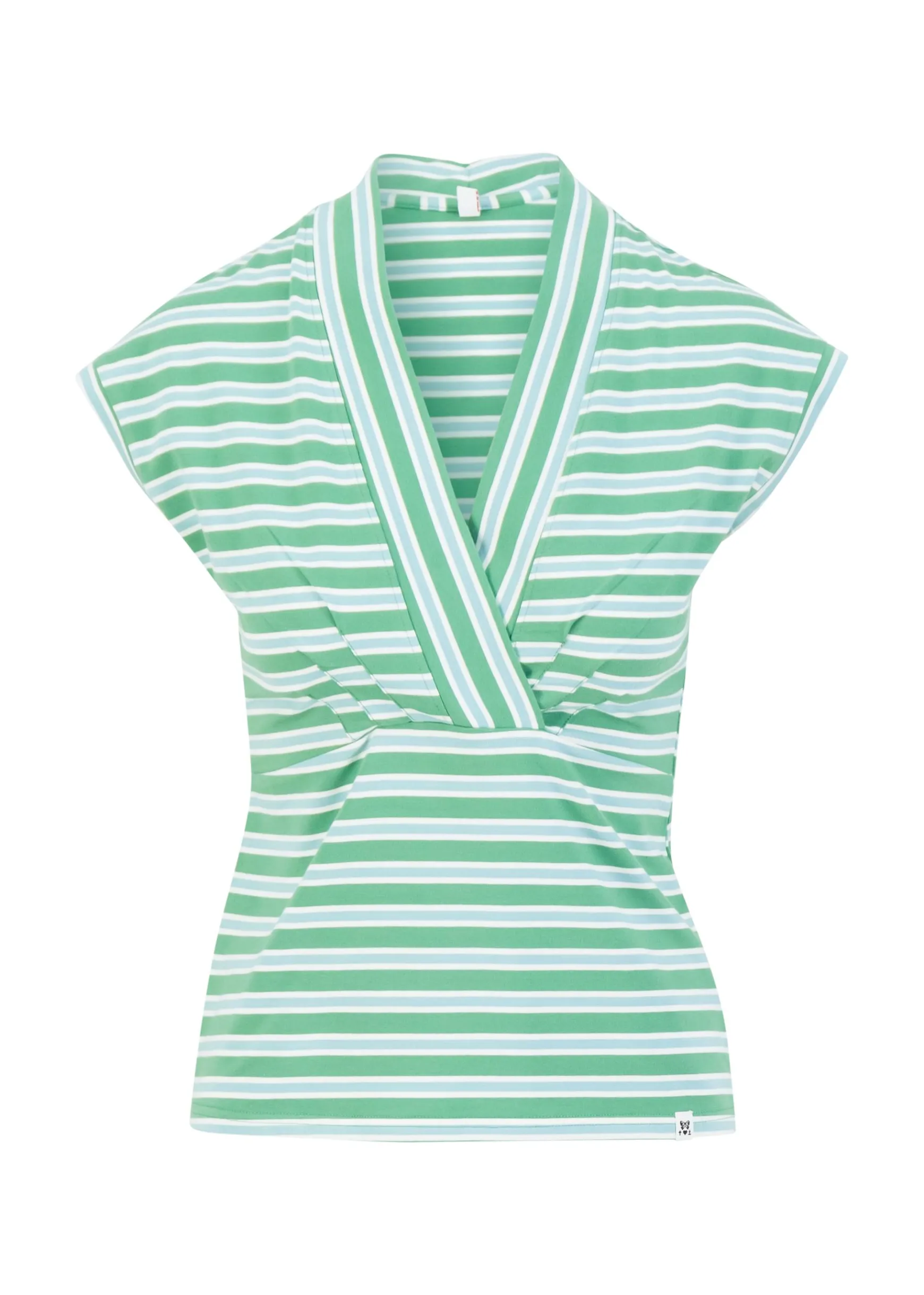 Damen Blutsgeschwister T-Shirts|V-Ausschnitt|Streifenshirt Virgin Venus