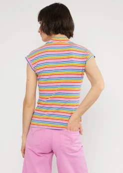 Damen Blutsgeschwister T-Shirts|V-Ausschnitt|Streifenshirt Virgin Venus