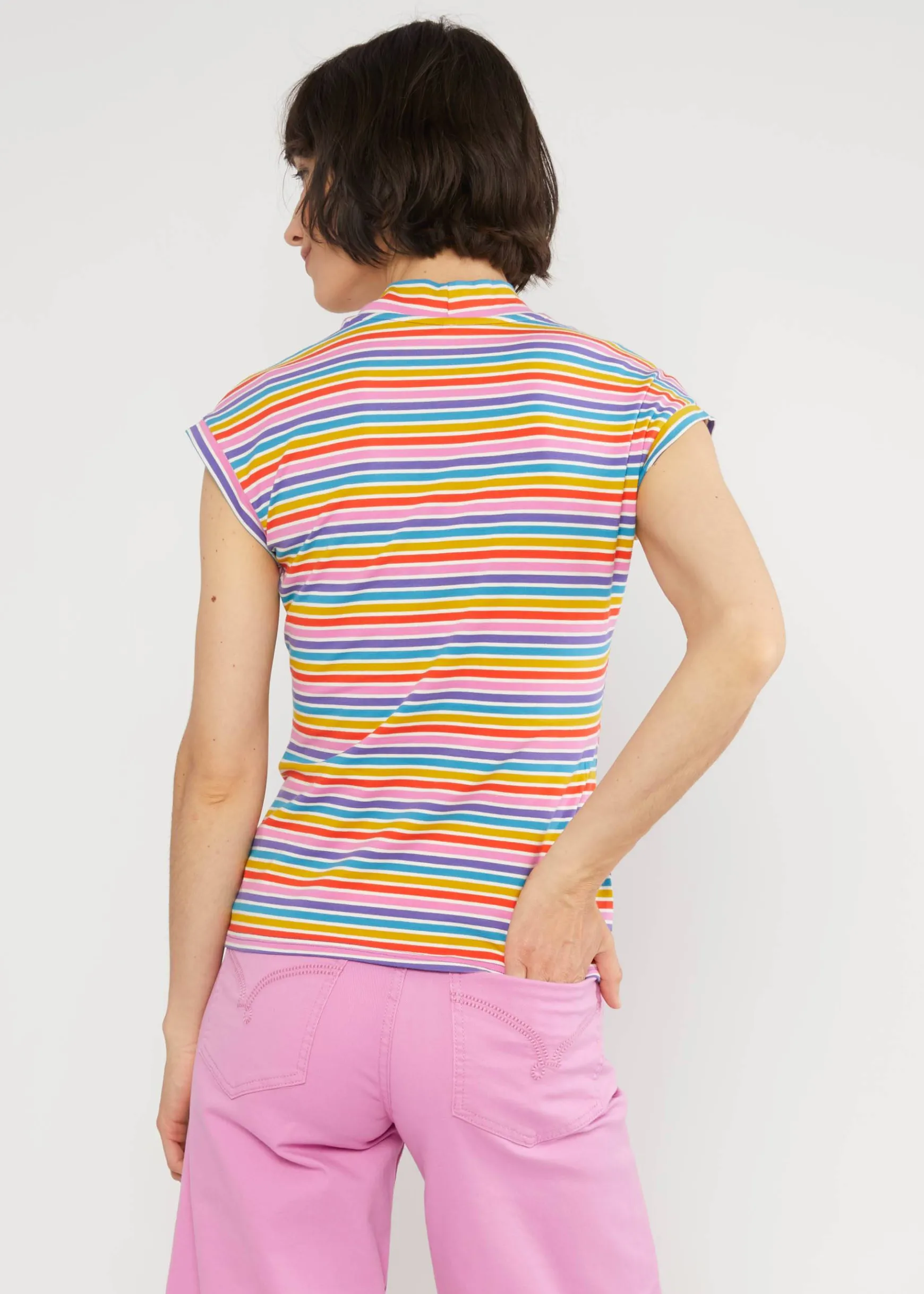 Damen Blutsgeschwister T-Shirts|V-Ausschnitt|Streifenshirt Virgin Venus