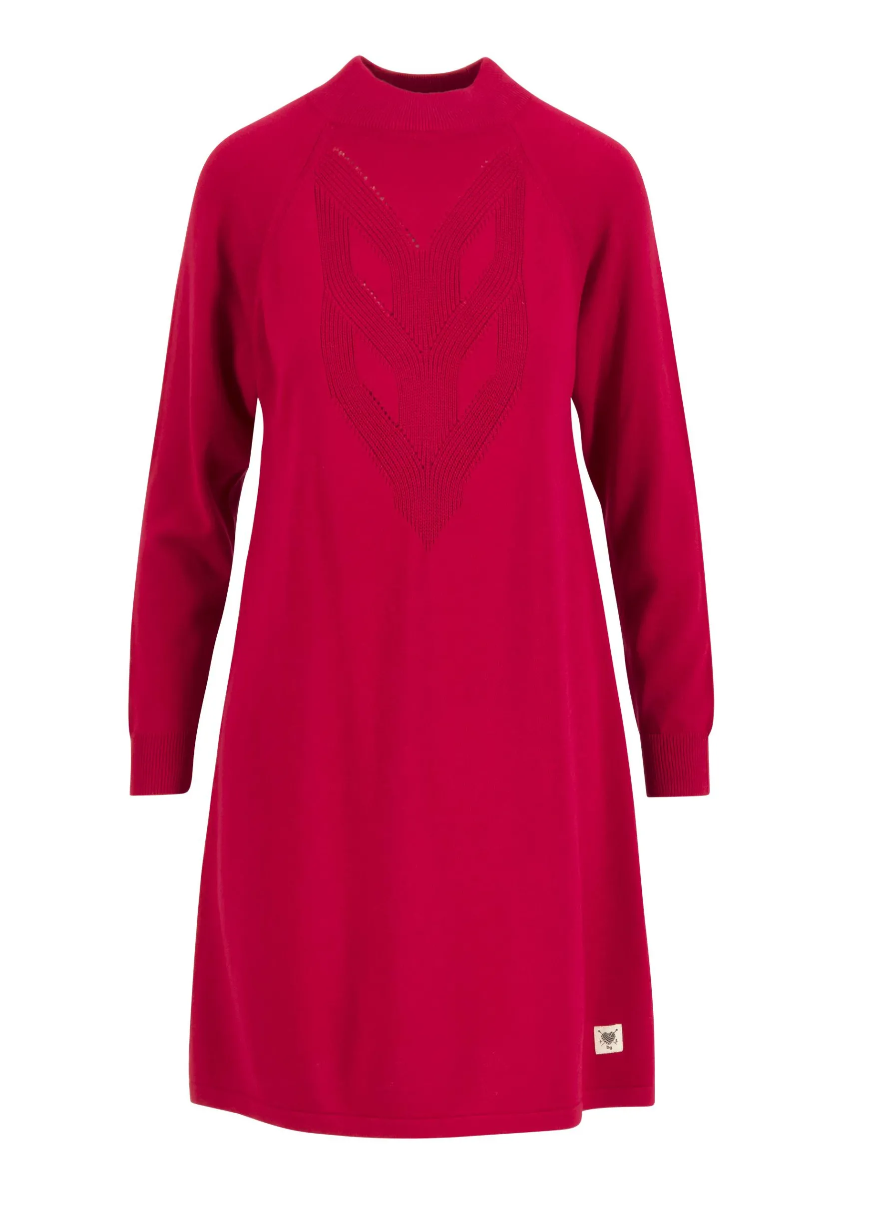 Damen Blutsgeschwister Strickkleider|Knielange Kleider|Strickkleid Braided and Easy