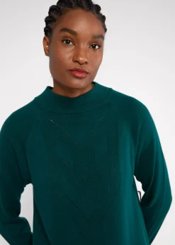 Damen Blutsgeschwister Strickkleider|Knielange Kleider|Strickkleid Braided and Easy
