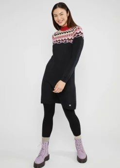 Damen Blutsgeschwister Strickkleider|Knielange Kleider|Strickkleid Scandi woods