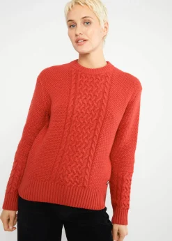 Damen Blutsgeschwister Strickpullover|Strickpullover All about Aran