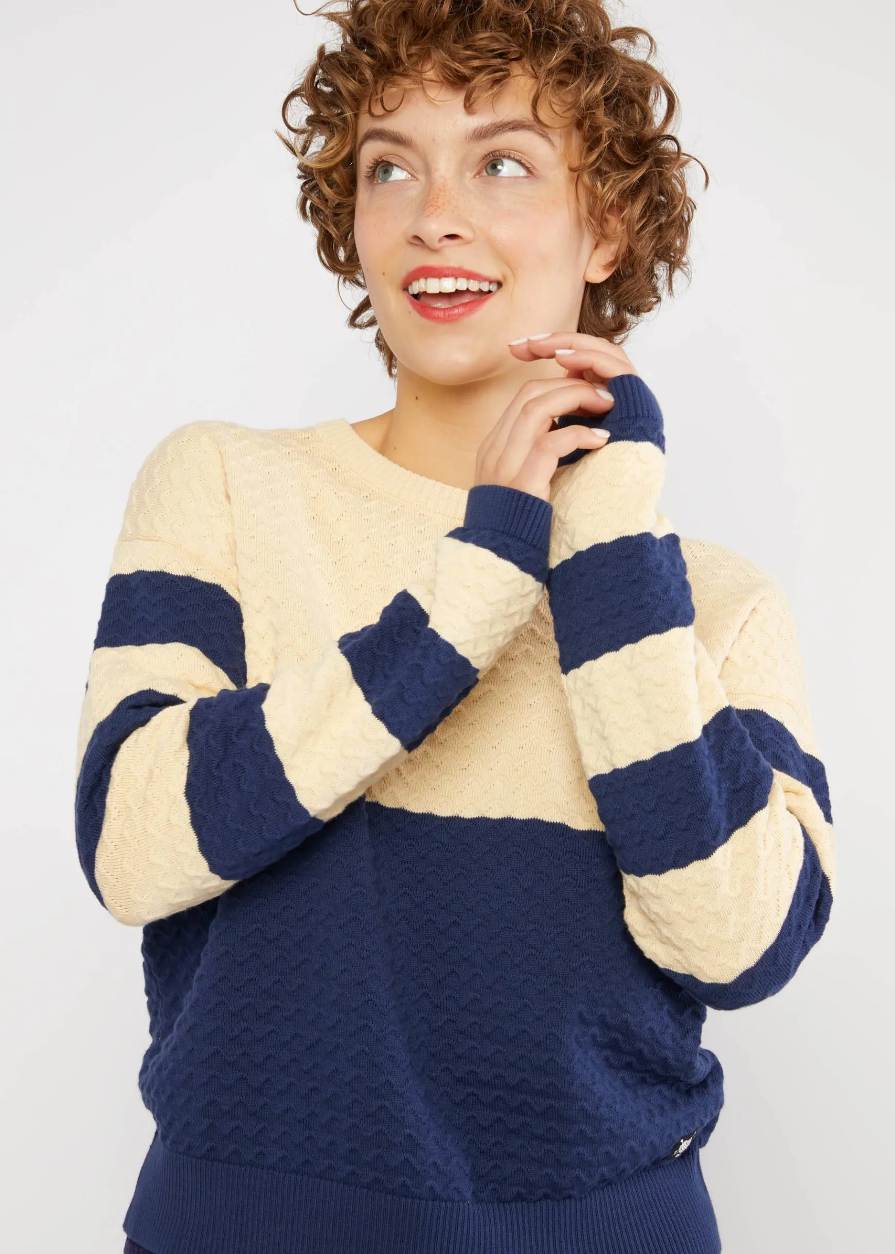 Damen Blutsgeschwister Strickpullover|Strickpullover Chic Promenade