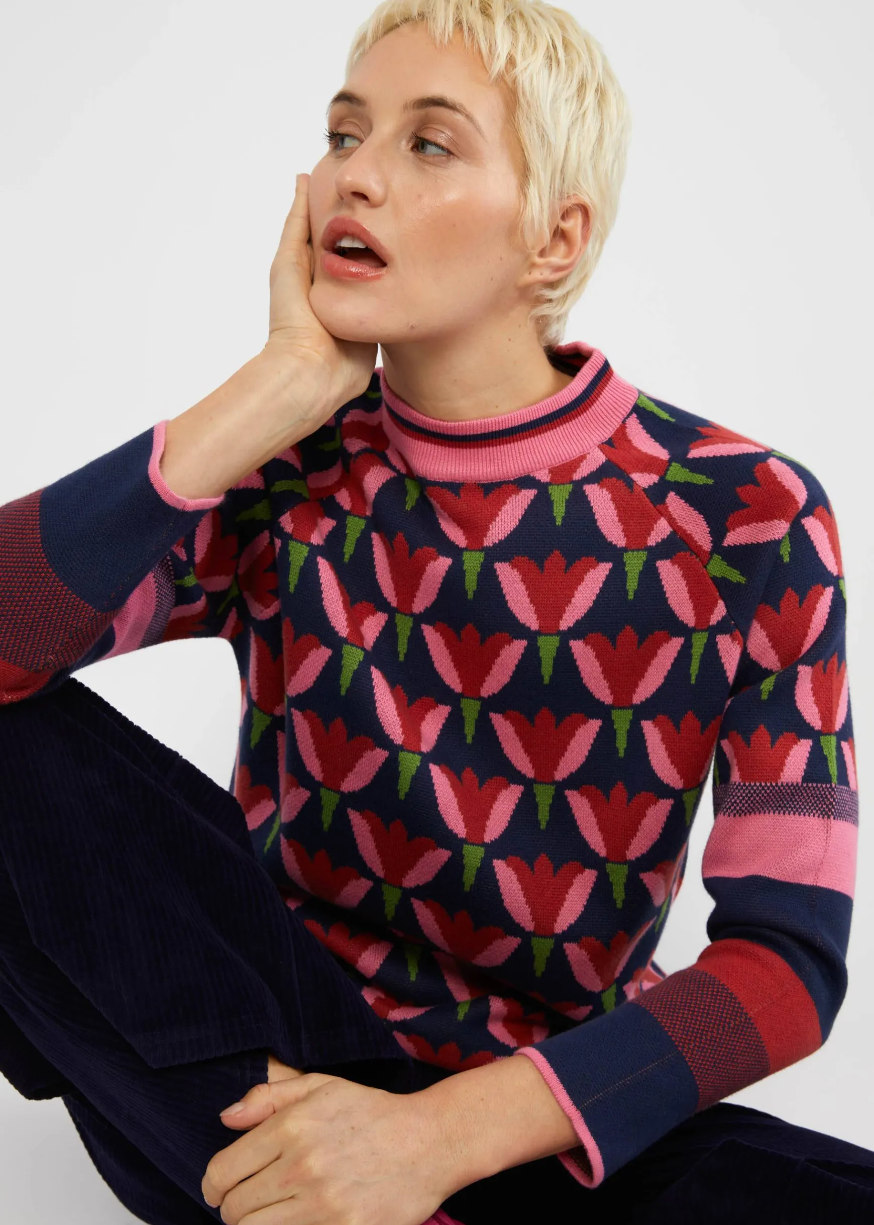 Damen Blutsgeschwister Strickpullover|Strickpullover Cold Day Warm Heart