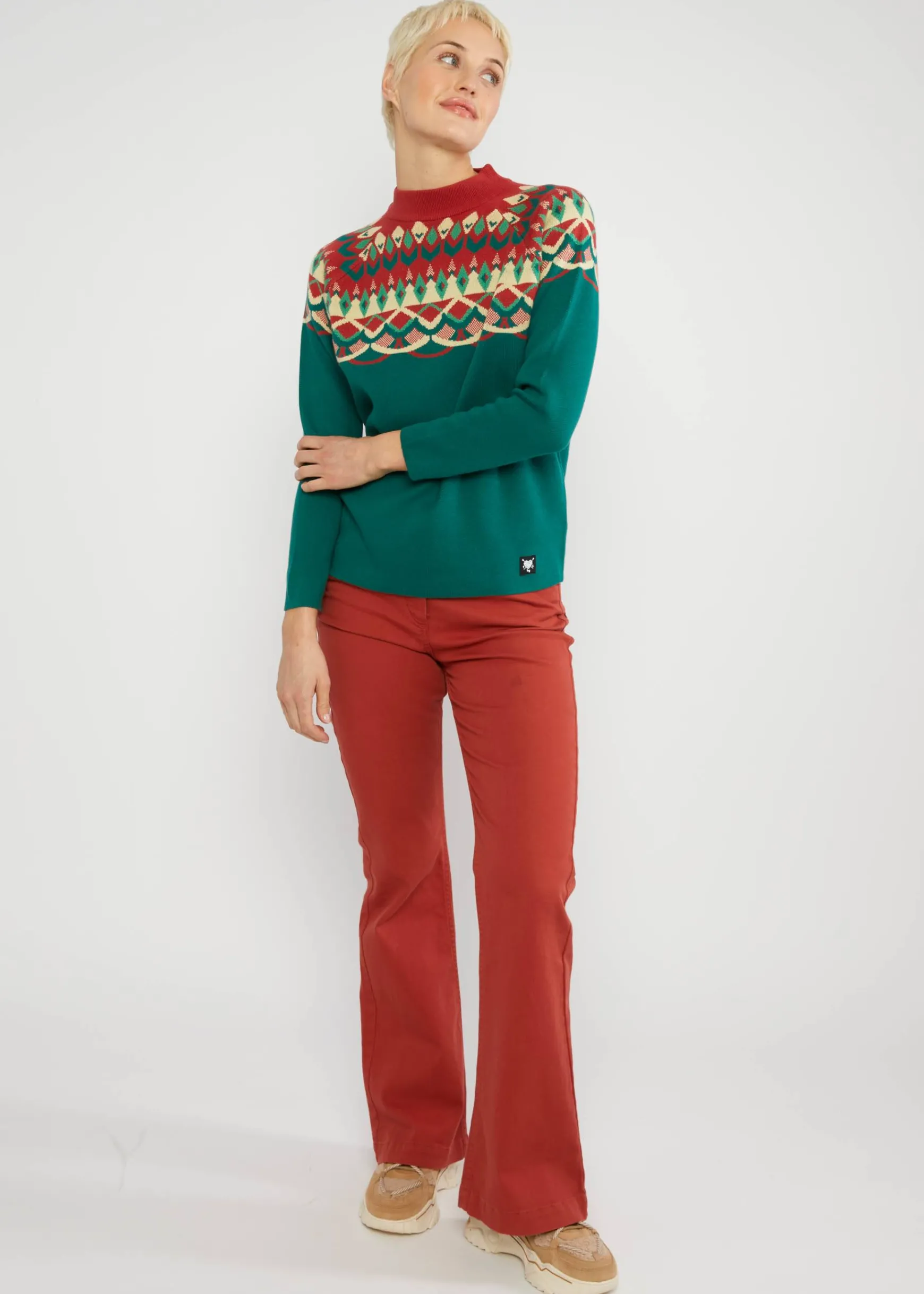 Damen Blutsgeschwister Strickpullover|Strickpullover Cold Day Warm Heart