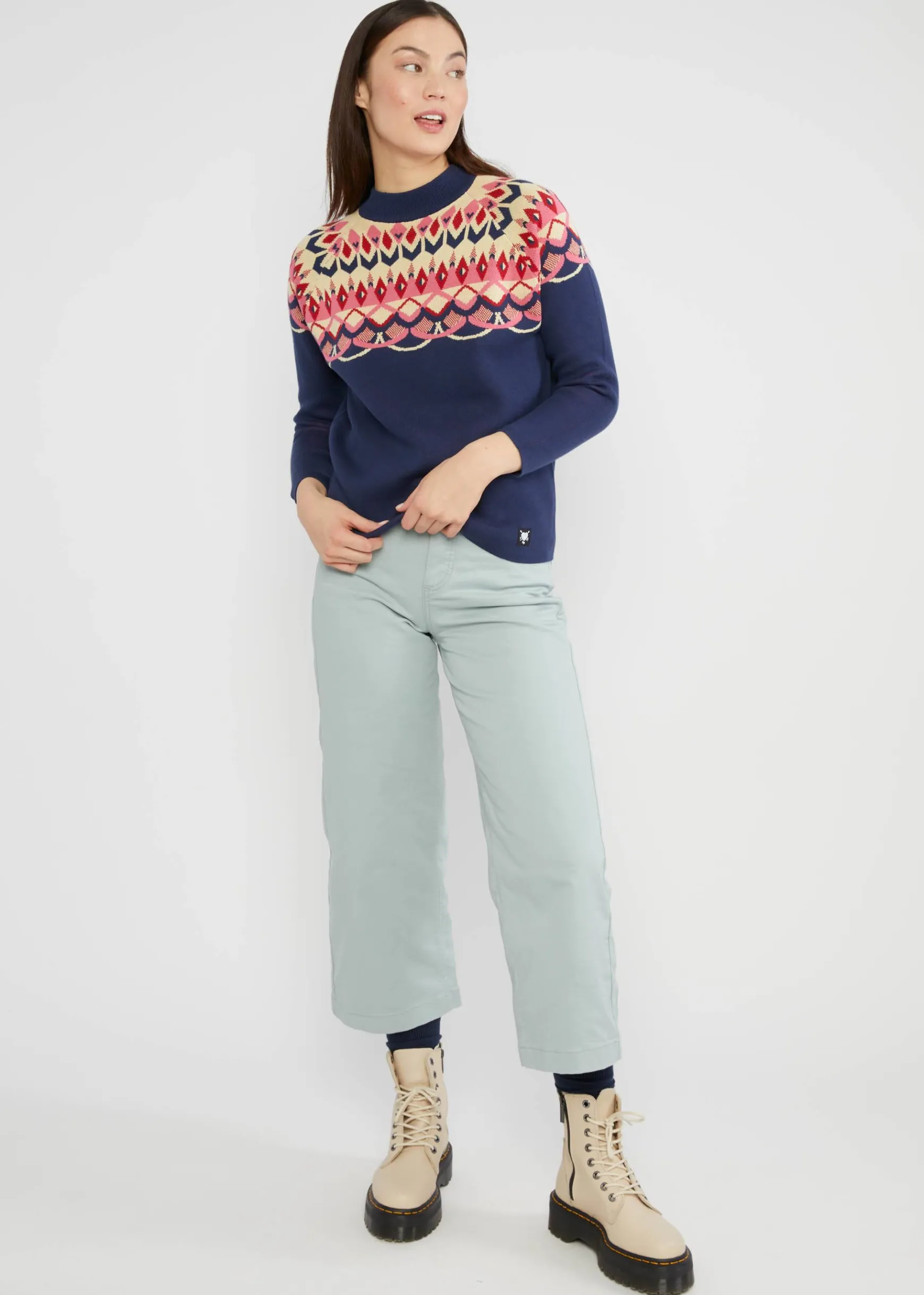 Damen Blutsgeschwister Strickpullover|Strickpullover Cold Day Warm Heart