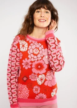 Damen Blutsgeschwister Strickpullover|Strickpullover Cosy Storyteller