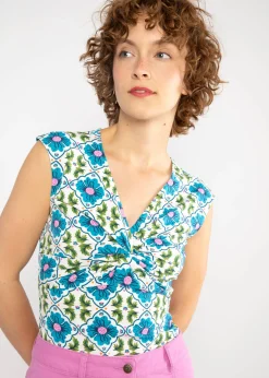 Damen Blutsgeschwister Tops|V-Ausschnitt|Top Savanna Knot