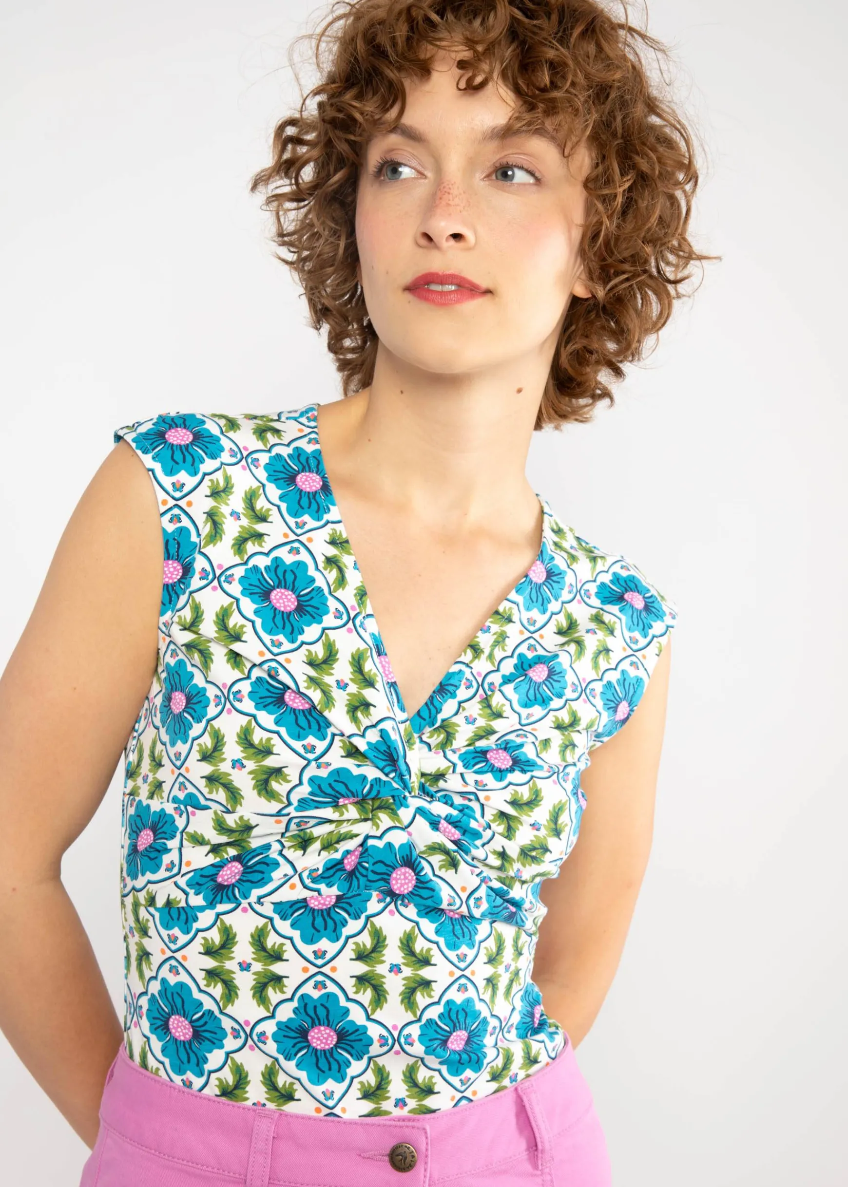 Damen Blutsgeschwister Tops|V-Ausschnitt|Top Savanna Knot