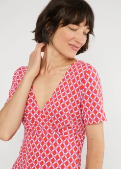 Damen Blutsgeschwister T-Shirts|V-Ausschnitt|T-Shirt Mon Soleil Cache