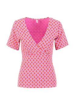 Damen Blutsgeschwister T-Shirts|V-Ausschnitt|T-Shirt Mon Soleil Cache