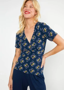 Damen Blutsgeschwister T-Shirts|V-Ausschnitt|T-Shirt Mon Soleil Cache