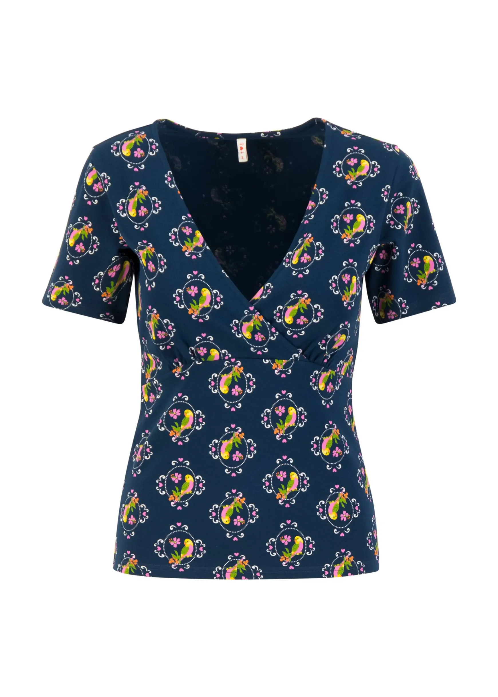 Damen Blutsgeschwister T-Shirts|V-Ausschnitt|T-Shirt Mon Soleil Cache