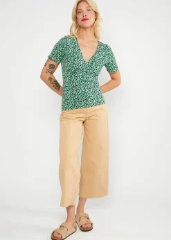 Damen Blutsgeschwister T-Shirts|V-Ausschnitt|T-Shirt Mon Soleil Cache