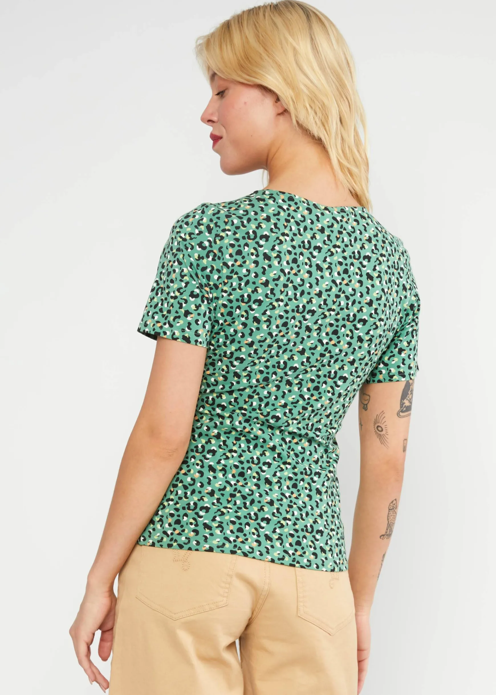 Damen Blutsgeschwister T-Shirts|V-Ausschnitt|T-Shirt Mon Soleil Cache