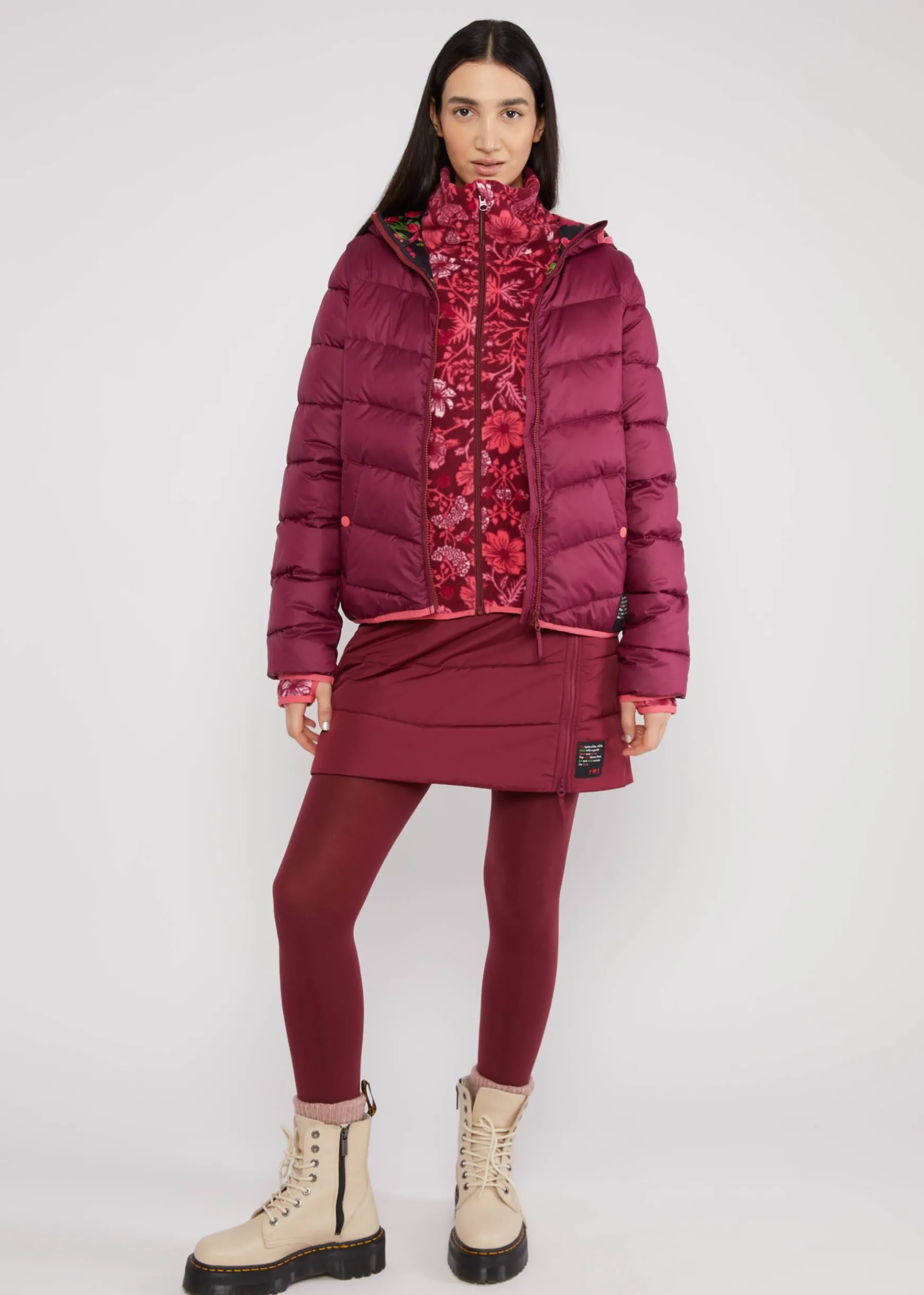 Damen Blutsgeschwister Miniröcke|Outdoor-Röcke|Winterrock No Down zip'n'zap